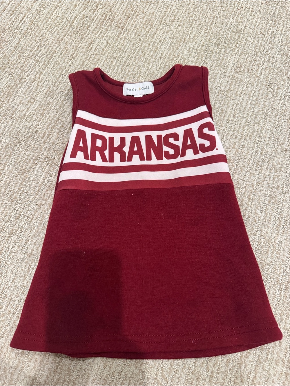 Arkansas Razorback Cheer Red & White Kids Dress (purchased from riffraff)
